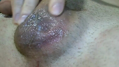 I jerk off and massage my balls with my sperm