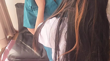 I convinced a nurse to fuck me in the doctor's waiting room. She gave me her ass for a raise and moaned like a whore! ...