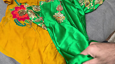 Cum shot on sister in law silky clothes desi Pakistani