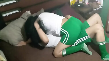 Please Cum Inside Me! College Fucking in Uniform and Stockings