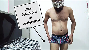 Dick flash out of underwear