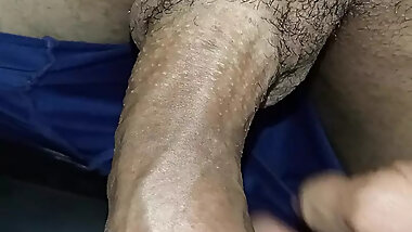 HOT HAIRY COCK, INTENSE MASTURBATION CLOSE-UP, BIG AND DINGY PENIS, WET COME AND SUCK IT