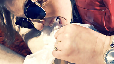 BITING the FORESKIN and thighs - It hurts a lot - 8 0 2