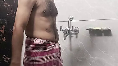 Hardcore action in bathroom with neighbour