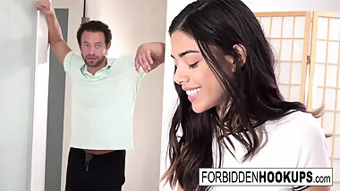 Hot College student bangs her step-uncle