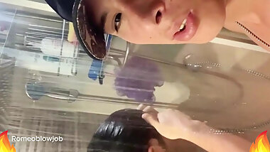 Latin Model Arrives for Her Exclusive Blowjob