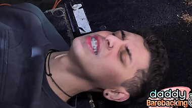 Latino twink buttfucked by horny DILF