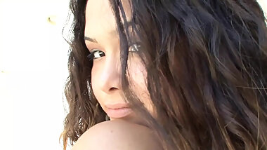 Brunette Latina with big ass takes in backdoors