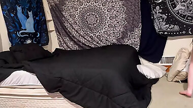 Watch me Kenziwild a goth tattooed whore showcasing my undies as I make the bed