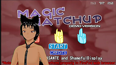 Magic Match up - Doing a strip tease game and enjoying it