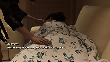 Stepmom share bed with stepson and stepsister - Love and temptation (scene of ep-05)