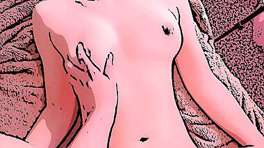 Cartoon guy student fucked his young sexy teacher