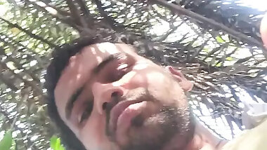 Close shot my masterbate dick at forest alone
