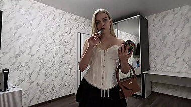 An Excited Stepdaughter Asks Her Stepfather for a Party