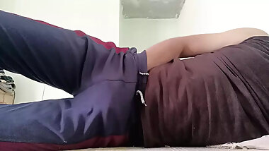 Indian young hairy man enjoy masterbation with friends and daddy