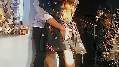 Desi student was with his boy friend and someone set the camera.