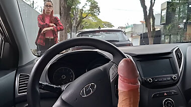 Risky Handjob for Student