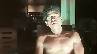 Lean Black Dude Play with His Huge Cock and Show off His Ass