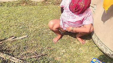 Maami Fucked by His Nephew at field and cum inside her tight pussy watch free desi HD Hindi sex audio video