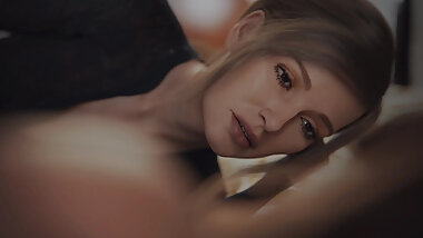 Two beautiful girls talking naughty to each other