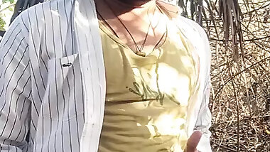 Watching fucking hot porn video at forest alone.