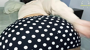 My dirty stepdad comes into my room, caresses my pussy and ends up sticking his cock in my ass.