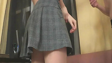 Two Young Coeds Give Blowjobs and Fuck Teacher in Threesome