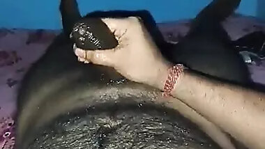 Hung Indian boy loves to do oiling and masturbate his huge dick by thinking of his brother's sexy wife