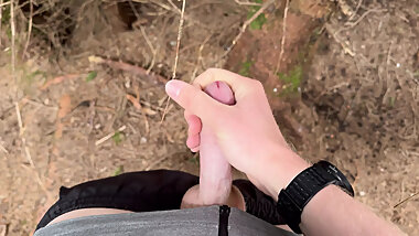 Jerkin' in the forest during a hike