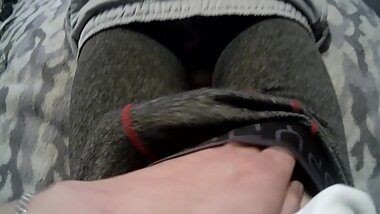 Young teen smoking and jerking dick